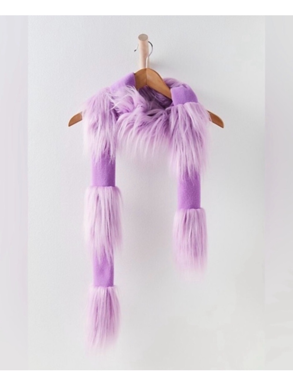 Lavendar Anna sui Scarf with Pom Trim